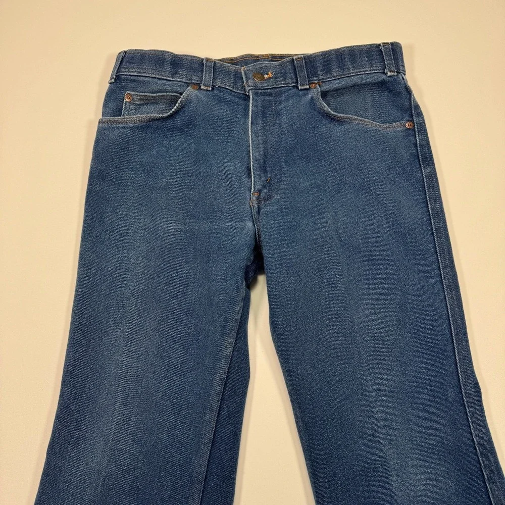 VTG Levi's Orange Tab Jeans Mens 34x28 Blue Flare Denim Talon USA Skosh 90s 549